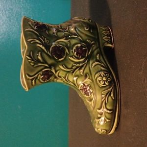 Vintage Lefton Victorian Boot Planter